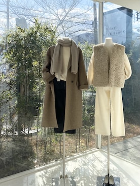 「ファーベスト」｜「アイテム（チェスターコート）」を使った、LITTLEBLACKさん（レディース・162cm）の冬コーディネート