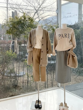 「韓国通販」｜LITTLEBLACKさん（レディース・162cm）の冬コーディネート