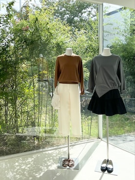 「アイテム（トップス、ブラウン系）」を使った、LITTLEBLACKさん（レディース・162cm）の秋コーディネート