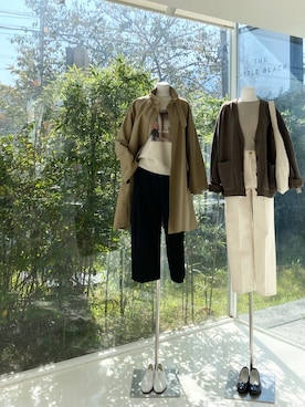 「韓国コーデ」｜「アイテム（トレンチコート）」を使った、LITTLEBLACKさん（レディース・162cm）の秋コーディネート