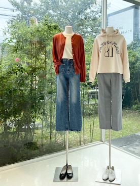 「アイテム（トップス、ベージュ系）」を使った、LITTLEBLACKさん（レディース・162cm）の秋コーディネート