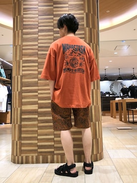 「MANASTASH（マナスタッシュ）のアイテム（シューズ）」を使った、SAKAZAKIさん（メンズ・167cm）の夏コーディネート