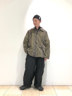 「MANASTASH（マナスタッシュ）のアイテム（帽子）」を使った、SAKAZAKIさん（メンズ・167cm）の冬コーディネート