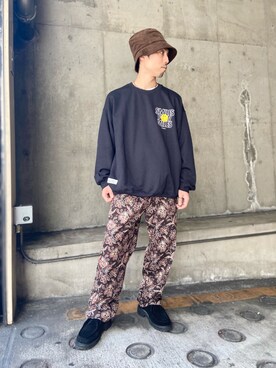 「MANASTASH（マナスタッシュ）のアイテム（スウェット）」を使った、SAKAZAKIさん（メンズ・167cm）の秋コーディネート