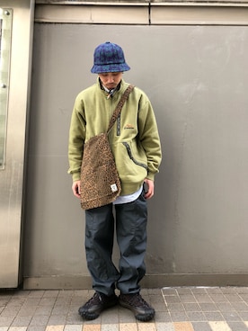 「MANASTASH（マナスタッシュ）のアイテム（ブルゾン）」を使った、SAKAZAKIさん（メンズ・167cm）の冬コーディネート