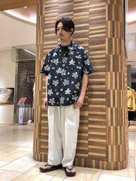 「MANASTASH（マナスタッシュ）のアイテム（シューズ）」を使った、SAKAZAKIさん（メンズ・167cm）の夏コーディネート