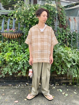 「goyemon（ゴエモン）のアイテム」を使った、SAKAZAKIさん（メンズ・167cm）の夏コーディネート