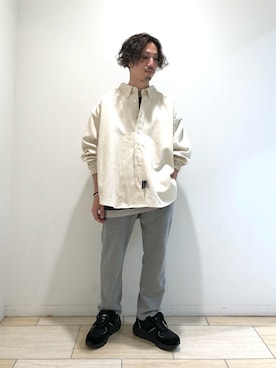 「meanswhile（ミーンズワイル）のアイテム」を使った、SAKAZAKIさん（メンズ・167cm）の秋コーディネート