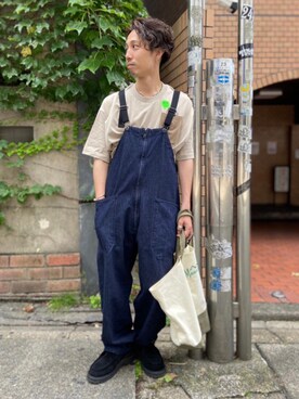 「MANASTASH（マナスタッシュ）のアイテム（バッグ）」を使った、SAKAZAKIさん（メンズ・167cm）の夏コーディネート