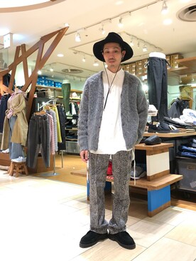 「MANASTASH（マナスタッシュ）のアイテム（ニット/セーター）」を使った、SAKAZAKIさん（メンズ・167cm）の冬コーディネート