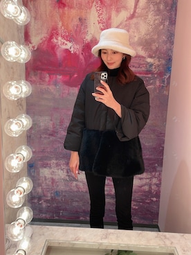 「Chapeau d' O（シャポードオー）のアイテム」を使った、LISAさん（レディース・171cm）の冬コーディネート