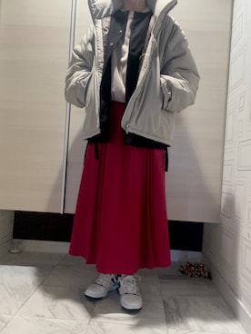 「WILD THINGS（ワイルドシングス）のアイテム（ダウンジャケット/コート）」を使った、myu♡（相互フォロー）さん（レディース・161cm）の冬コーディネート
