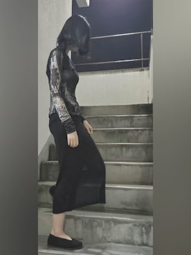「Yohji Yamamoto（ヨウジヤマモト）のアイテム（Tシャツ/カットソー）」を使った、圭さん（レディース・174cm）の春コーディネート