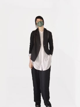「Y's（ワイズ）のアイテム（その他パンツ）」を使った、圭さん（レディース・174cm）の秋コーディネート