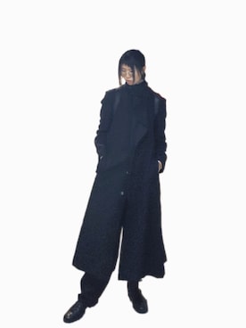 「Yohji Yamamoto +Noir（ヨウジヤマモトプリュスノアール）のアイテム（その他アウター）」を使った、圭さん（レディース・174cm）の冬コーディネート