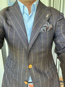 「DRESSTERIOR（ドレステリア）のアイテム（ビジネスシャツ）」を使った、michi-michiさん（メンズ・165cm・60代）の夏コーディネート