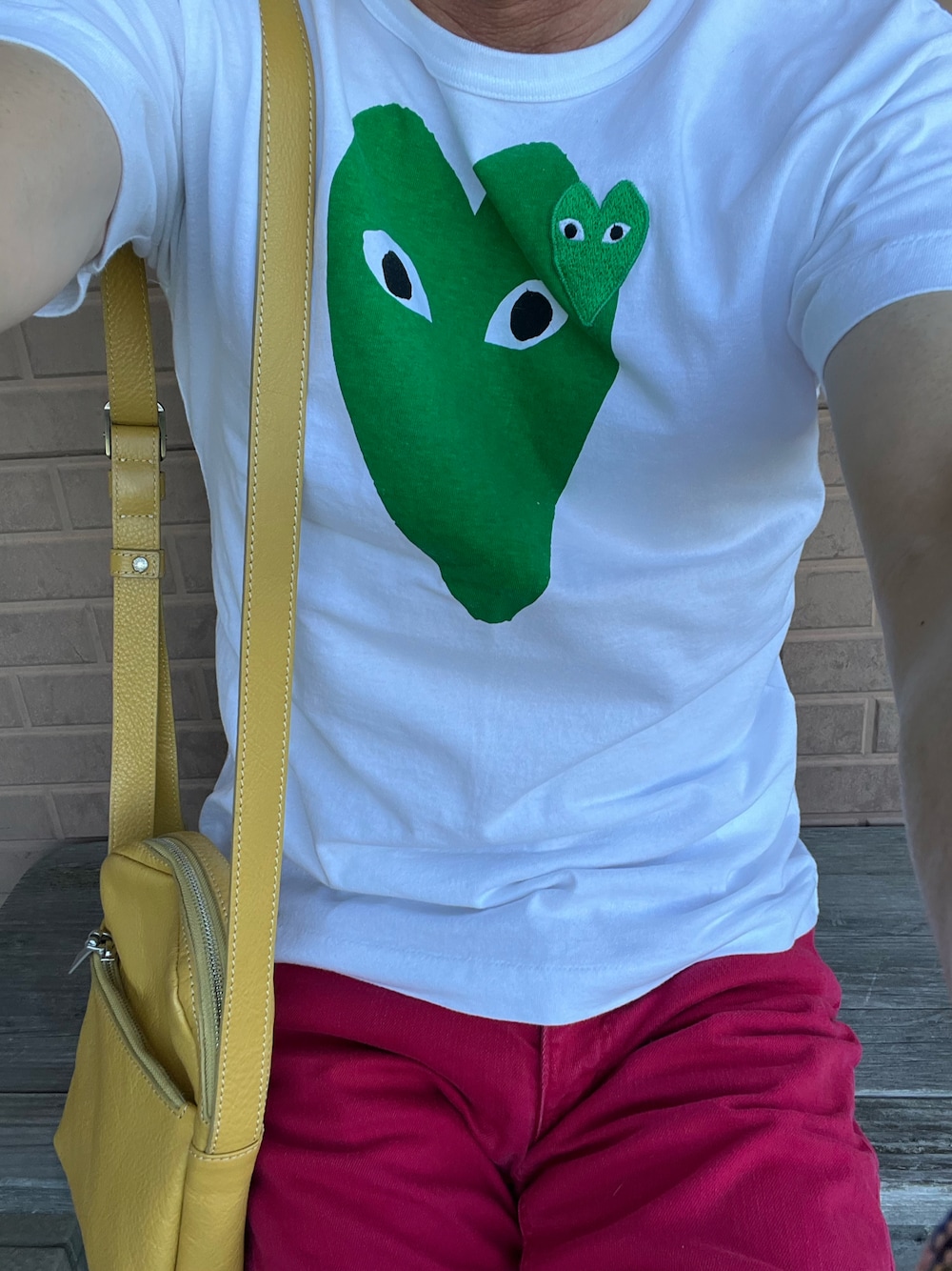 「COMME des GARCONSのアイテム（Tシャツ/カットソー、ホワイト系）」を使った、michi-michiさん（メンズ・165cm）の夏コーディネートの1枚目の写真