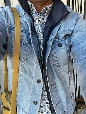 「SHIPS（シップス）のアイテム（シャツ/ブラウス、ブルー系）」を使った、michi-michiさん（メンズ・165cm）の春コーディネート