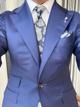 「アイテム（カフリンクス）」を使った、michi-michiさん（メンズ・165cm）の秋コーディネート