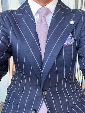 「アイテム（ネクタイ）」を使った、michi-michiさん（メンズ・165cm・60代）の秋コーディネート