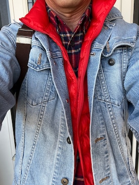 「アイテム（ダウンベスト）」を使った、michi-michiさん（メンズ・165cm）の冬コーディネート