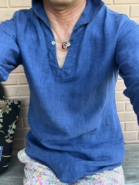 「UNITED ARROWS（ユナイテッドアローズ）のアイテム（Tシャツ/カットソー）」を使った、michi-michiさん（メンズ・165cm・60代）の夏コーディネート