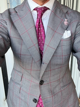 「アイテム（カフリンクス）」を使った、michi-michiさん（メンズ・165cm）の秋コーディネート