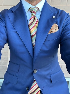 「アイテム（ビジネスシャツ）」を使った、michi-michiさん（メンズ・165cm）の秋コーディネート