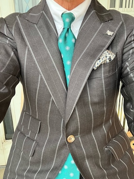 「アイテム（ビジネスシャツ）」を使った、michi-michiさん（メンズ・165cm）の秋コーディネート