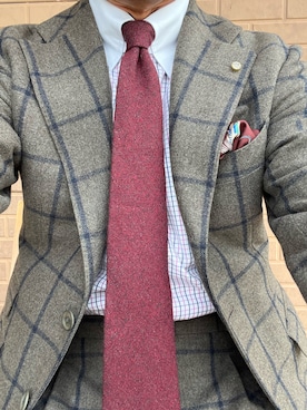 「アイテム（ネクタイ）」を使った、michi-michiさん（メンズ・165cm）の秋コーディネート