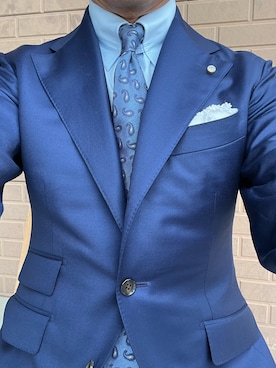 「アイテム（カフリンクス）」を使った、michi-michiさん（メンズ・165cm）の秋コーディネート