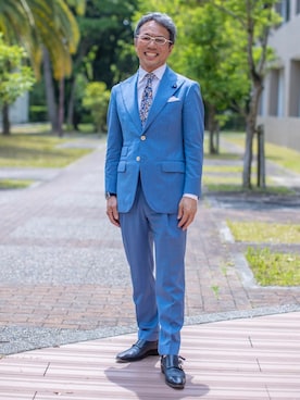 「LUIGI BORRELLI（ルイジボレッリ）のアイテム」を使った、michi-michiさん（メンズ・165cm）の春コーディネート