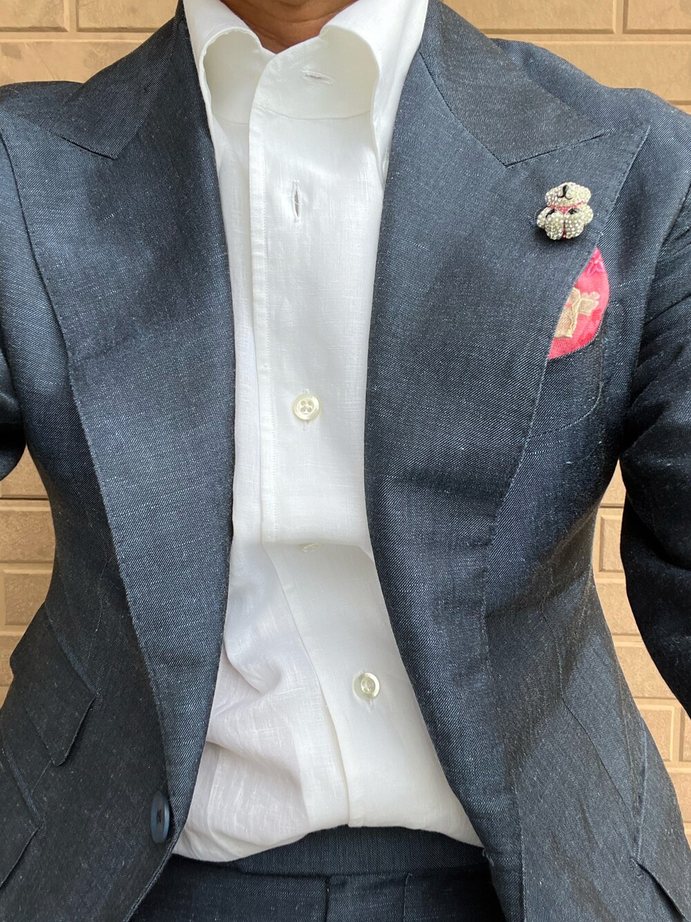ポールスミス コレクション　ネックストール＋ポケットチーフ Paul Smithのポケットチーフを使った人気ファッション