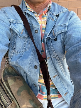 「アイテム（ボディバッグ/ウエストポーチ）」を使った、michi-michiさん（メンズ・165cm）の秋コーディネート