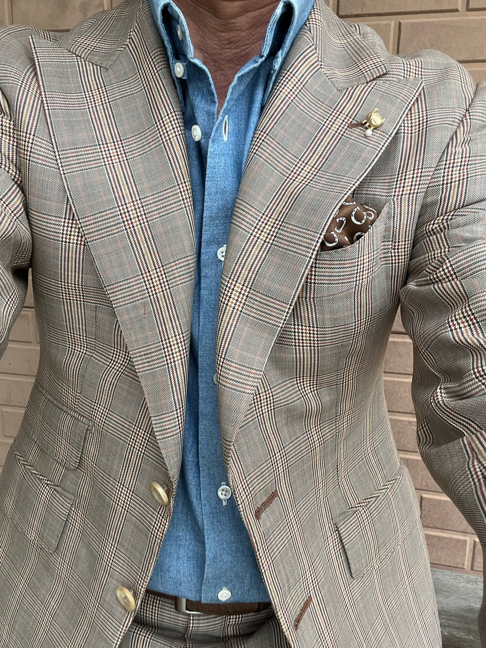 「MAKER'S SHIRT KAMAKURAのアイテム（シャツ/ブラウス、ブルー系）」を使った、michi-michiさん（メンズ・165cm）の夏コーディネートの1枚目の写真