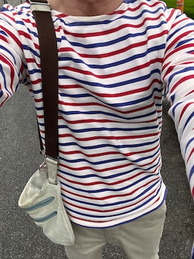 「OSHKOSH（オシュコシュ）のアイテム（Tシャツ/カットソー、その他）」を使った、michi-michiさん（メンズ・165cm）の夏コーディネート