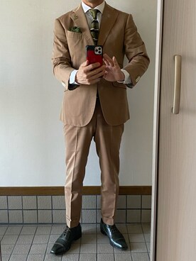 「BOLLINI（ボリーニ）のアイテム」を使った、michi-michiさん（メンズ・165cm）の春コーディネート