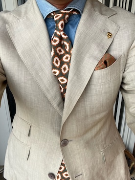 「アイテム（スーツジャケット）」を使った、michi-michiさん（メンズ・165cm）の春コーディネート