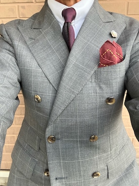 「アイテム（フォーマルスーツ/小物）」を使った、michi-michiさん（メンズ・165cm・60代）の秋コーディネート
