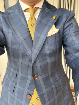 「MAKER'S SHIRT KAMAKURA（メーカーズシャツカマクラ）のアイテム（ビジネスシャツ、ホワイト系）」を使った、michi-michiさん（メンズ・165cm）の秋コーディネート