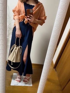 「Cara（-）のアイテム（ワンピース）」を使った、k♡さん（レディース・144cm）の夏コーディネート