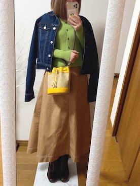 「dazzlin（ダズリン）のアイテム（デニムジャケット）」を使った、k♡さん（レディース・144cm）の秋コーディネート