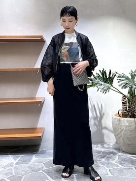 「FEMME」｜「アイテム（ブーツ）」を使った、kaho haezukaさん（レディース・160cm）の春コーディネート