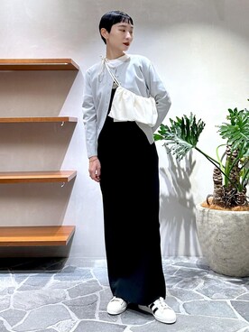 「FEMME」｜「アイテム（ワンピース/ドレス）」を使った、kaho haezukaさん（レディース・160cm）の春コーディネート