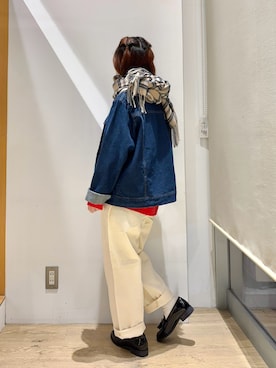 「Gジャン」｜「アイテム（ノーカラージャケット）」を使った、ふじあゆ٩( ᐖ )۶さん（レディース・149cm）の秋コーディネート