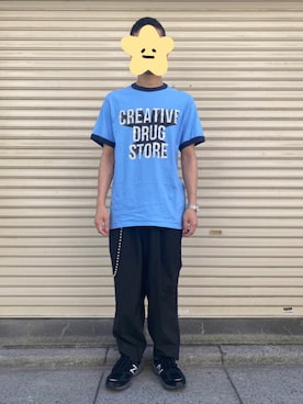 「KAIKO（カイコー）のアイテム（財布/小物）」を使った、　SUZUKI⭐︎さん（メンズ・166cm）の夏コーディネート