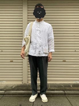 「CDG（シーディージー）のアイテム（バッグ）」を使った、　SUZUKI⭐︎さん（メンズ・166cm）の夏コーディネート