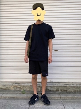 「BRAIN DEAD（ブレインデット）のアイテム（帽子）」を使った、　SUZUKI⭐︎さん（メンズ・166cm）の夏コーディネート