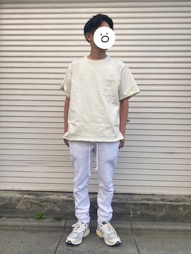「アイテム（スウェットパンツ）」を使った、　SUZUKI⭐︎さん（メンズ・166cm）の春コーディネート