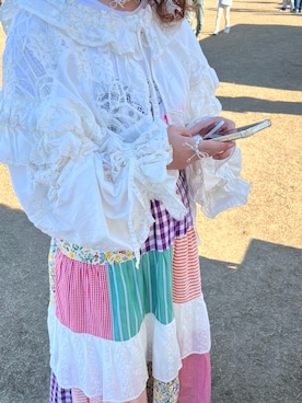 「Freada（フリーダ）のアイテム（トップス）」を使った、ともえさん（レディース・158cm）の夏コーディネート